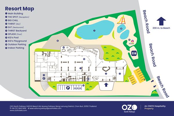 Resort-Karte - OZO Nord Pattaya
