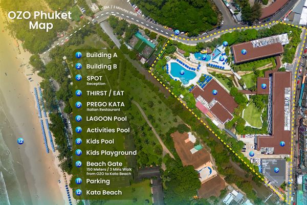 Resort-Karte - OZO Phuket