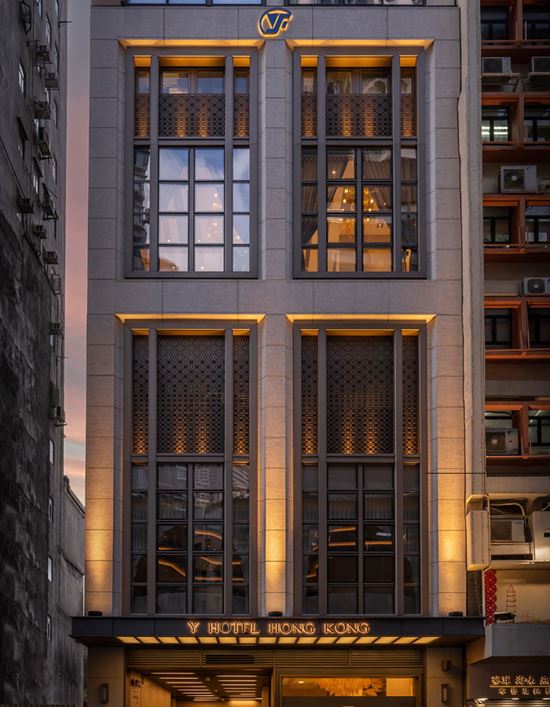 Close-up of hotel exterior -  Y Hotel Hong Kong