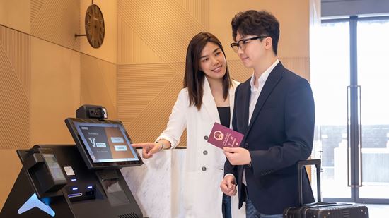 Self check-in kiosk  - Y Hotel Hong Kong